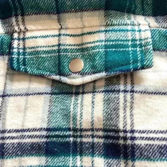 NWT Common Stitch Long Sleeve Hooded Plaid Flannel Soft jacket  Size 1X - Picture 9 of 9